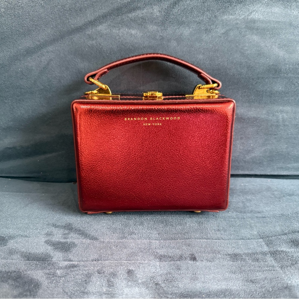 SOLD - Gorgeous Metallic Red Brandon Blackwood Mini Kendrick Trunk
